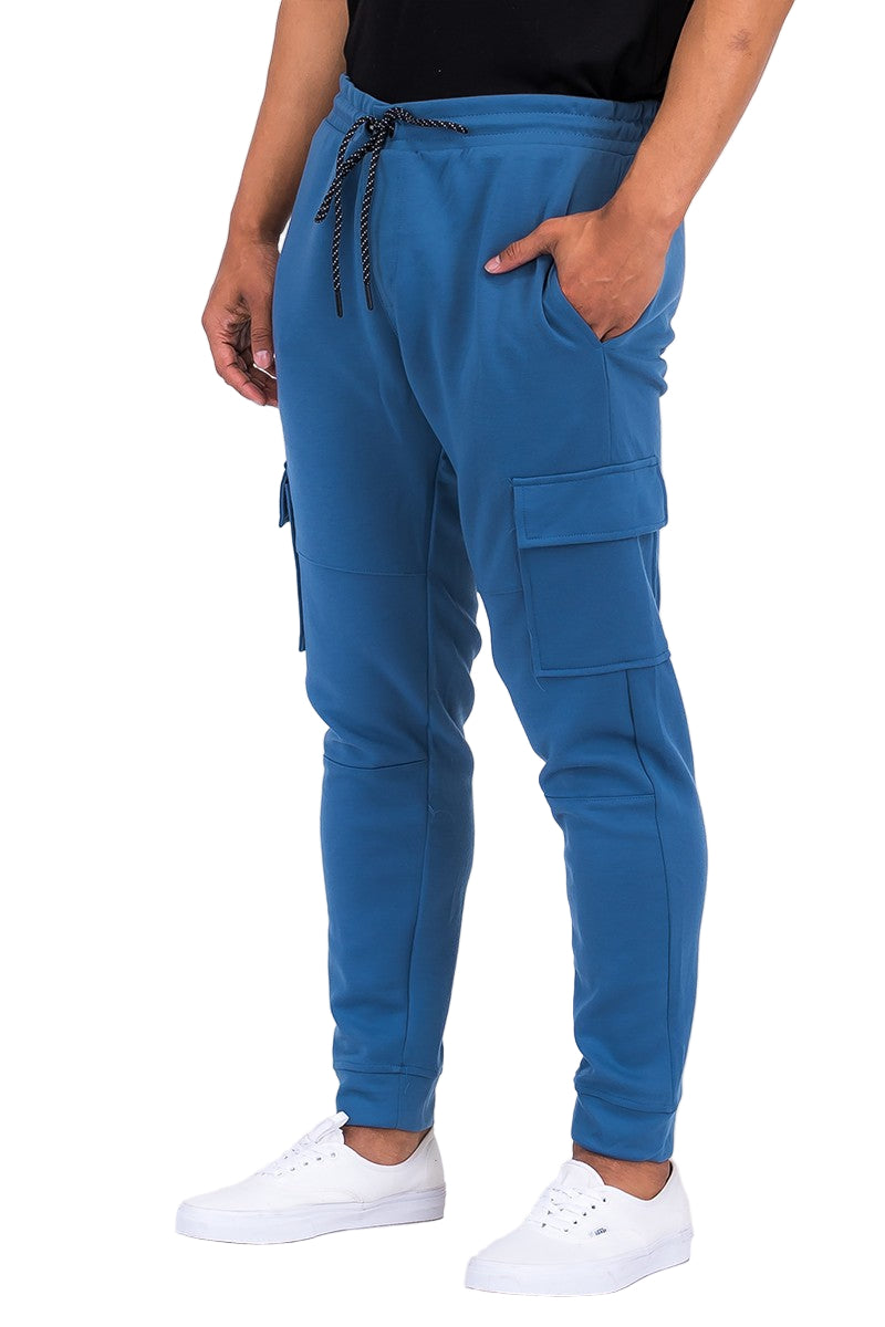 Mens Cotton Blend Cargo Jogger Sweats