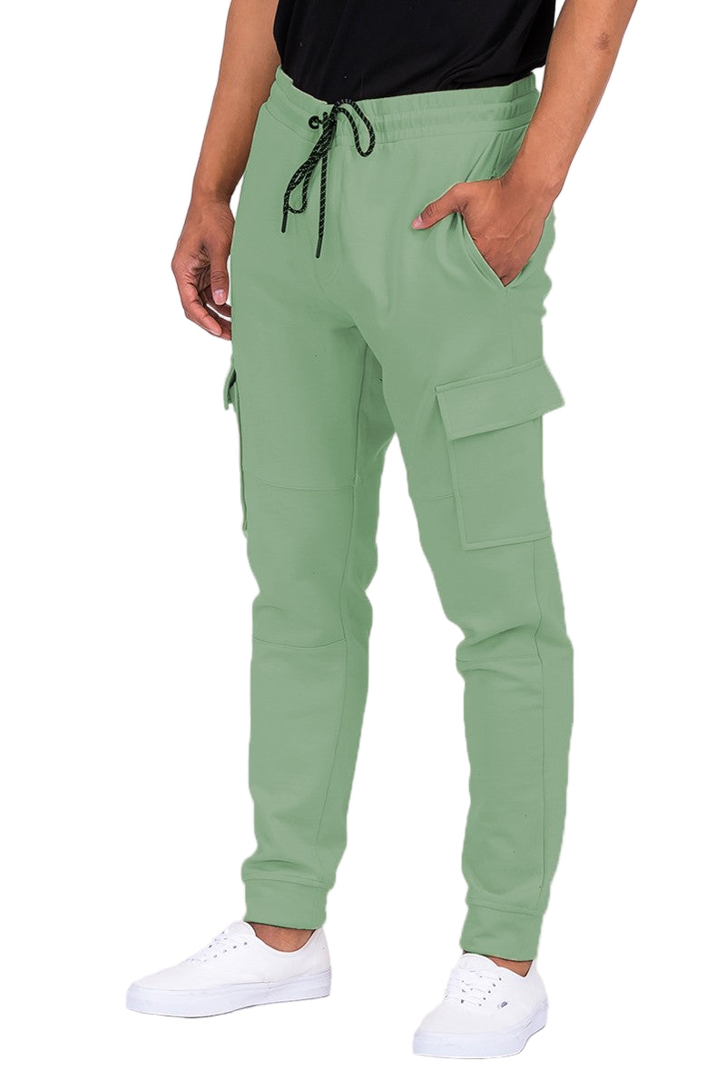 Mens Cotton Blend Cargo Jogger Sweats
