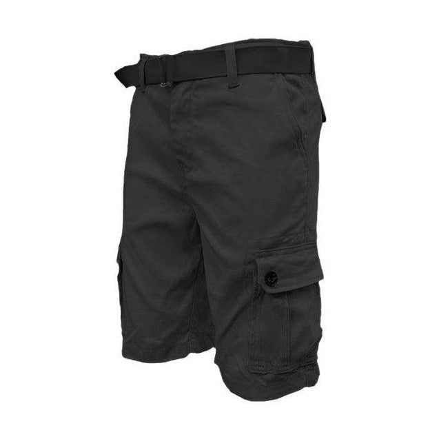 Mens Belted Cargo Shorts with Belt - VacationGrabs