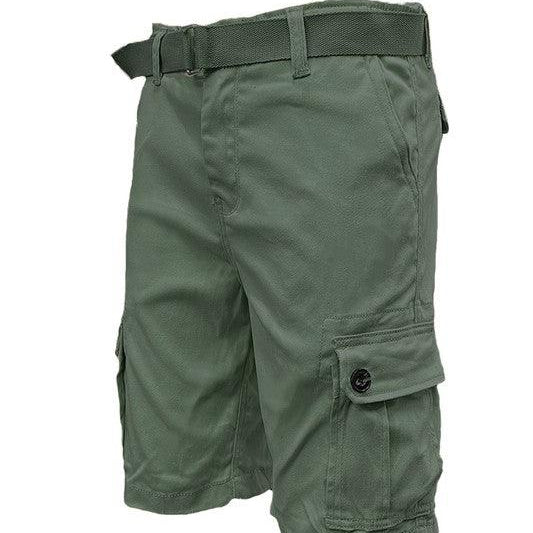 Men's Shorts Mens Belted Cargo Shorts with Belt