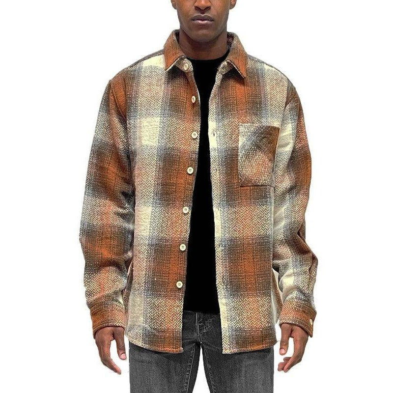 Mens Flannel Shirt Jacket Shacket - VacationGrabs