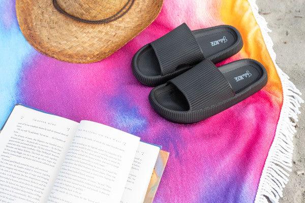 Women's Shoes - Sandals Women's Shoes Black Insanely Comfy -Beach Or Casual Slides
