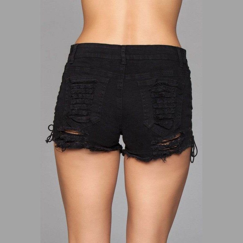 Looped In Distressed Shorts Women - VacationGrabs