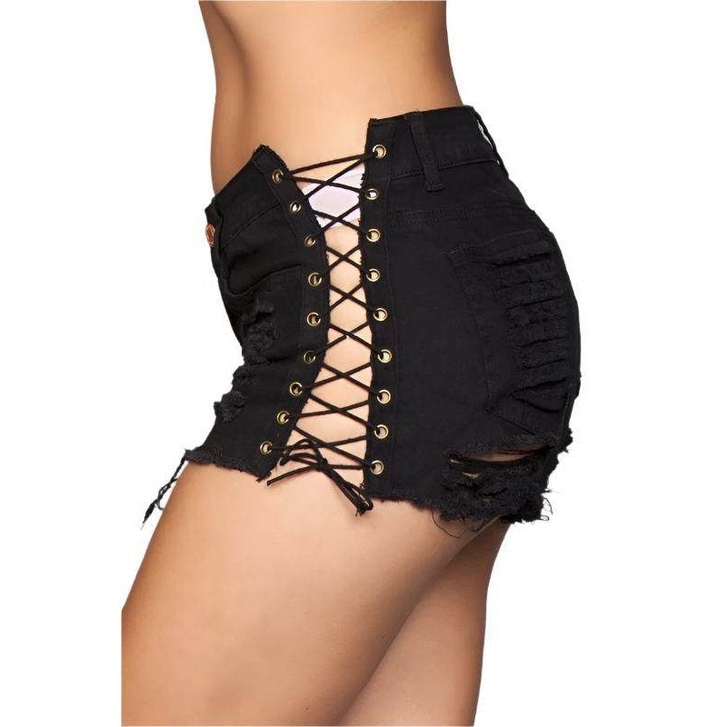 Looped In Distressed Shorts Women - VacationGrabs