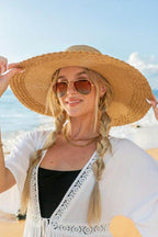Scallop Edge Bow Accent Sunhat - VacationGrabs