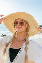 Scallop Edge Bow Accent Sunhat - VacationGrabs
