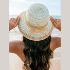 Multi-Stripe Bow Accent Bucket Sunhat - VacationGrabs