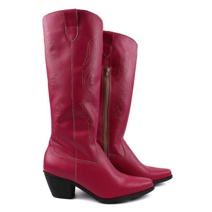 Beautiful Western Style Tall Boots - VacationGrabs