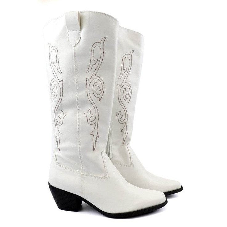 Beautiful Western Style Tall Boots - VacationGrabs