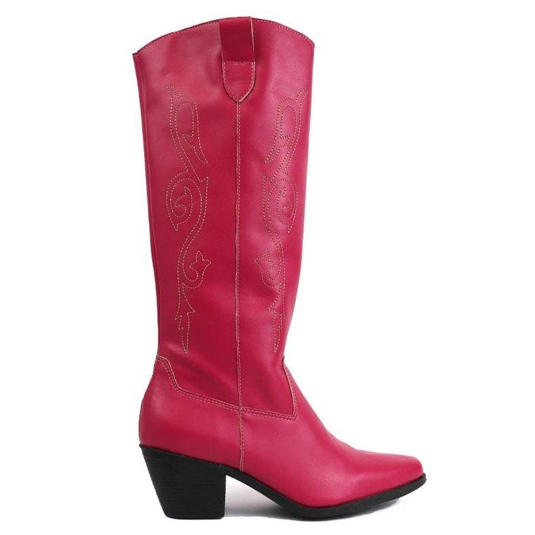 Beautiful Western Style Tall Boots - VacationGrabs