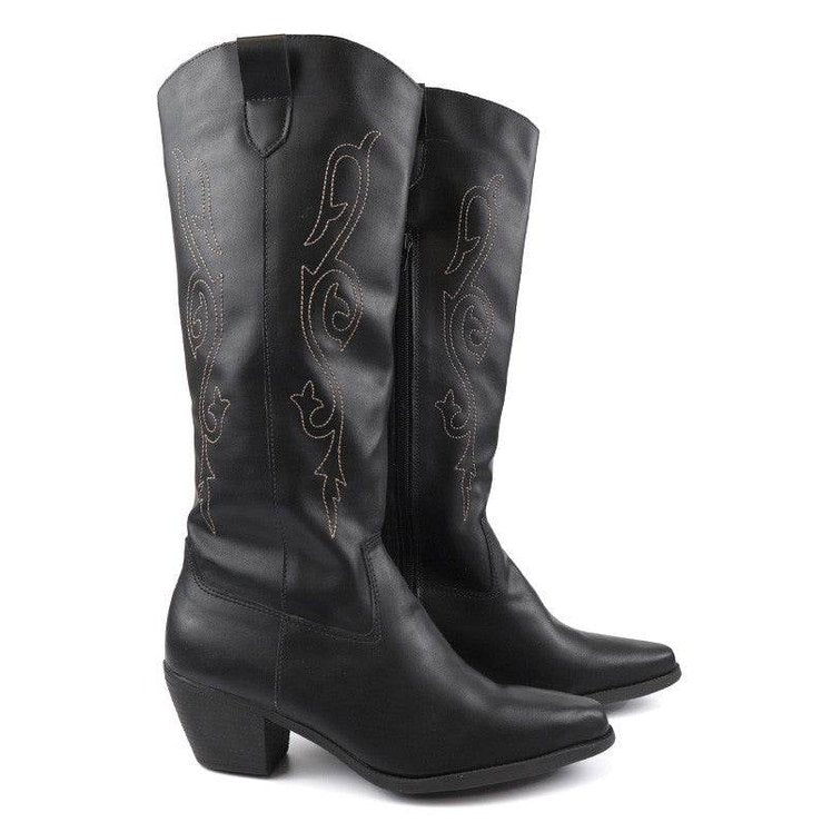 Beautiful Western Style Tall Boots - VacationGrabs