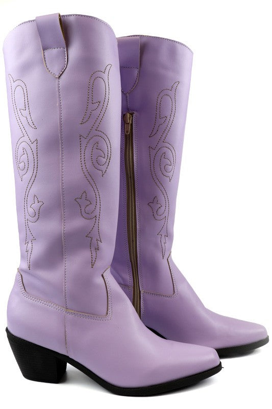 Women's Shoes - BootsBeautiful Western Style Tall Boots - VacationGrabs