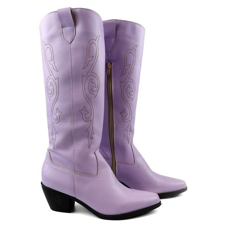 Beautiful Western Style Tall Boots - VacationGrabs