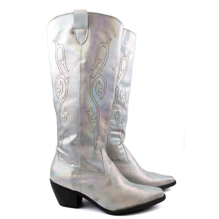 Beautiful Western Style Tall Boots - VacationGrabs