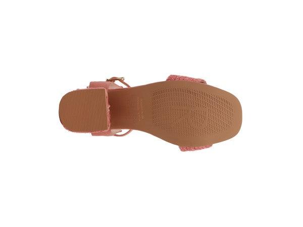 Women's Shoes - Sandals Women's Shoes Rayna Blush Braided Jute Strap And Suede Sandal