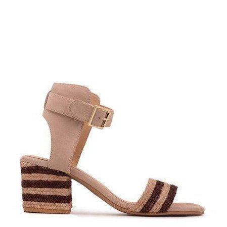 Women's Shoes Rayna Blush Braided Jute Strap And Suede - VacationGrabs