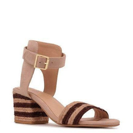 Women's Shoes Rayna Blush Braided Jute Strap And Suede - VacationGrabs