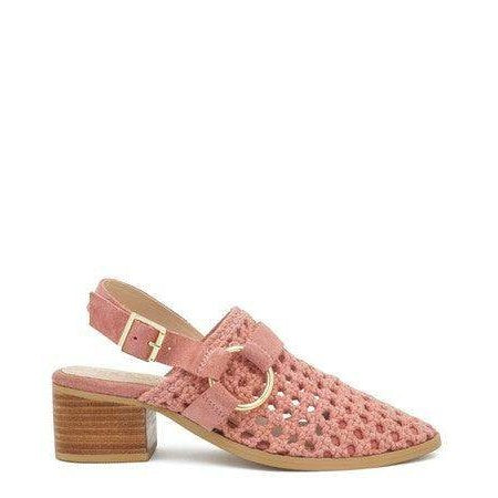 Women's Shoes Rosalie Blush Block Heeled Sandal - VacationGrabs