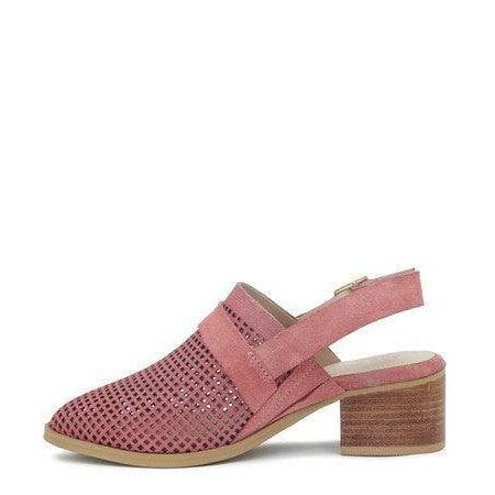 Women's Shoes Rosalie Blush Block Heeled Sandal - VacationGrabs