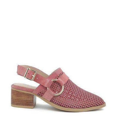 Women's Shoes Rosalie Blush Block Heeled Sandal - VacationGrabs