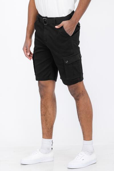 Men's Shorts Mens Belted Cargo Shorts with Belt