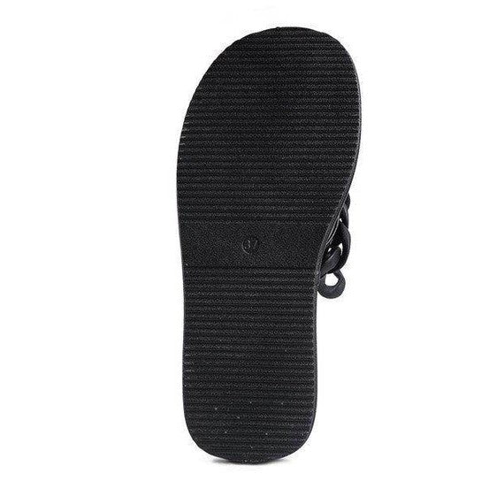 Women's Shoes Zing Link Chain Thong Flats - VacationGrabs
