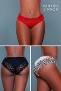 Women's Arlo Bikini Panty 3 Pack Underwear - VacationGrabs