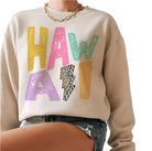 Women's Sweatshirts & HoodiesLeopard Lightning Hawaii Graphic Sweatshirt - VacationGrabs