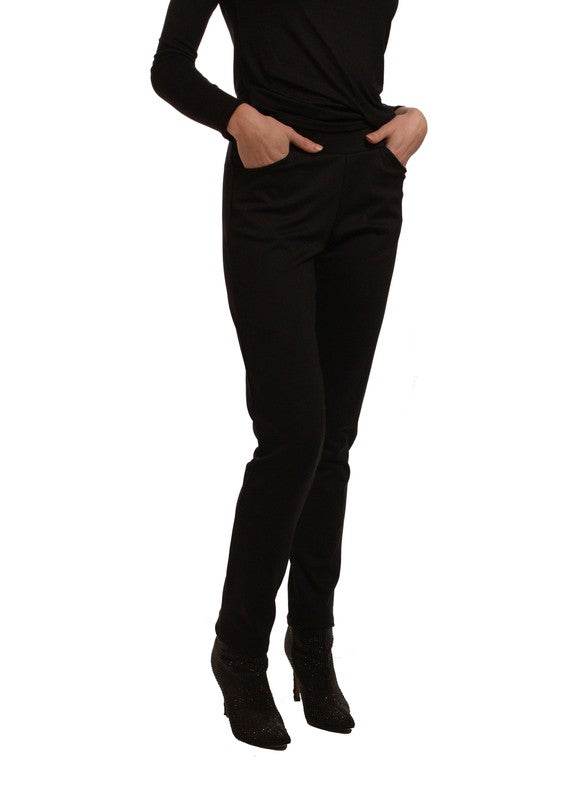 Straight Leg Mid-Rise Trouser Pants - VacationGrabs