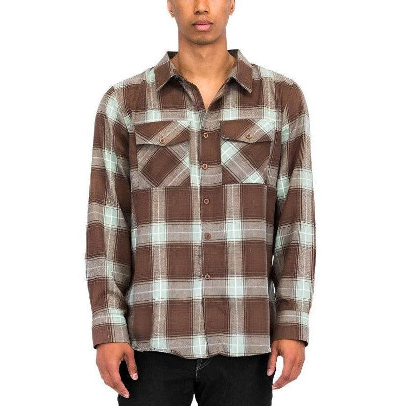 Checker Plaid Flannel Long Sleeve - VacationGrabs