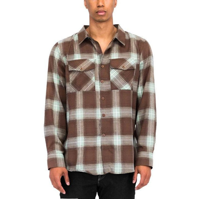 Checker Plaid Flannel Long Sleeve - VacationGrabs
