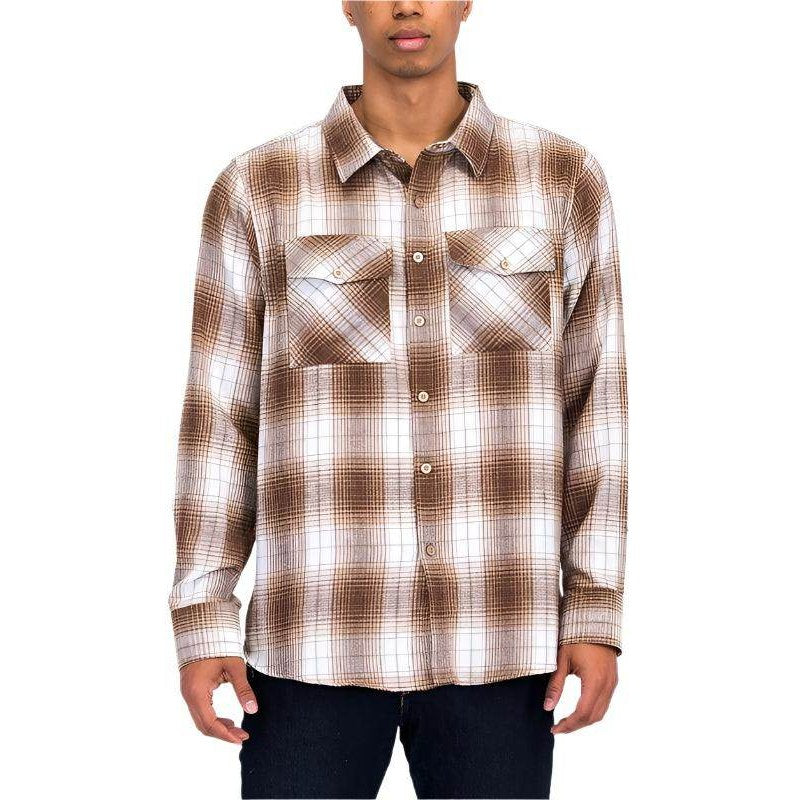 Checker Plaid Flannel Long Sleeve - VacationGrabs