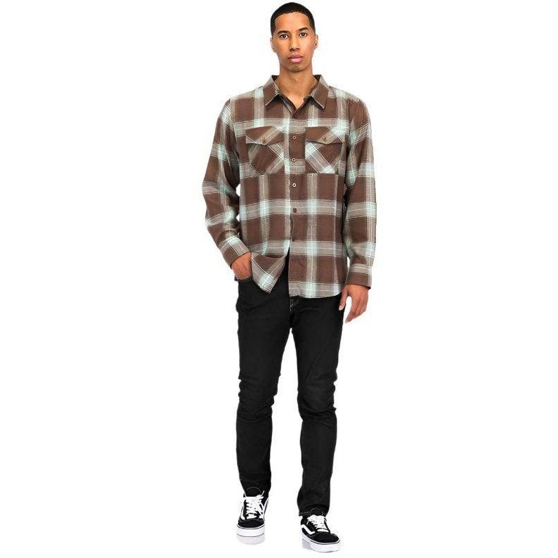 Checker Plaid Flannel Long Sleeve - VacationGrabs