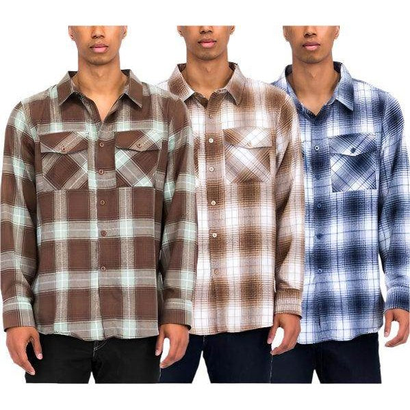 Checker Plaid Flannel Long Sleeve - VacationGrabs