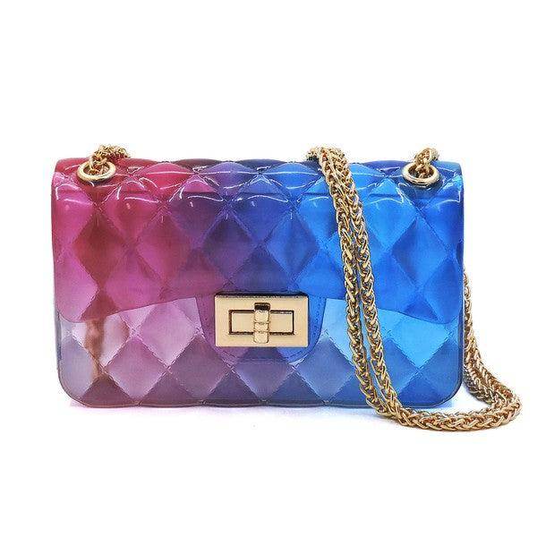 Quilt Embossed Multi Jelly Shoulder Bag - VacationGrabs