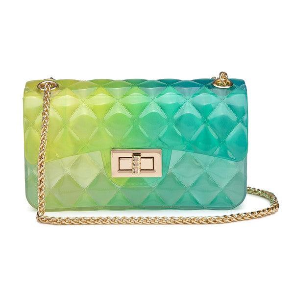 Wallets, Handbags & Accessories Quilt Embossed Multi Color Jelly Shoulder Bag