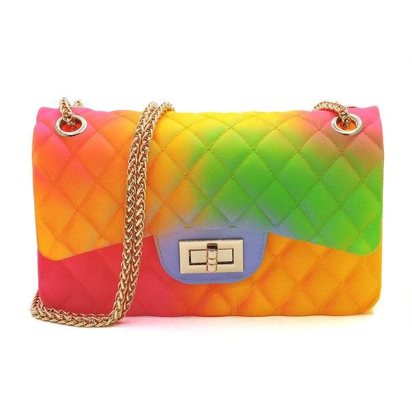 Wallets, Handbags & Accessories Quilt Embossed Multi Color Jelly Shoulder Bag