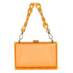 Acrylic Chain Handle See Thru Crossbody Clutch Purse - VacationGrabs