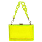 Acrylic Chain Handle See Thru Crossbody Clutch Purse - VacationGrabs