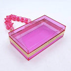 Acrylic Chain Handle See Thru Crossbody Clutch Purse - VacationGrabs