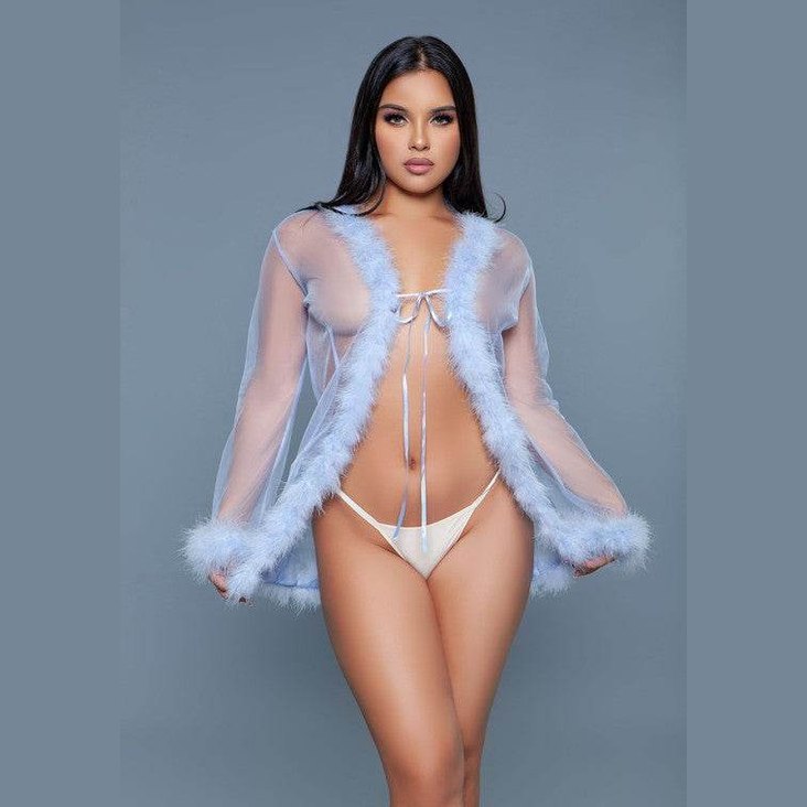Womens Bou Short Robe Lingerie Set - VacationGrabs