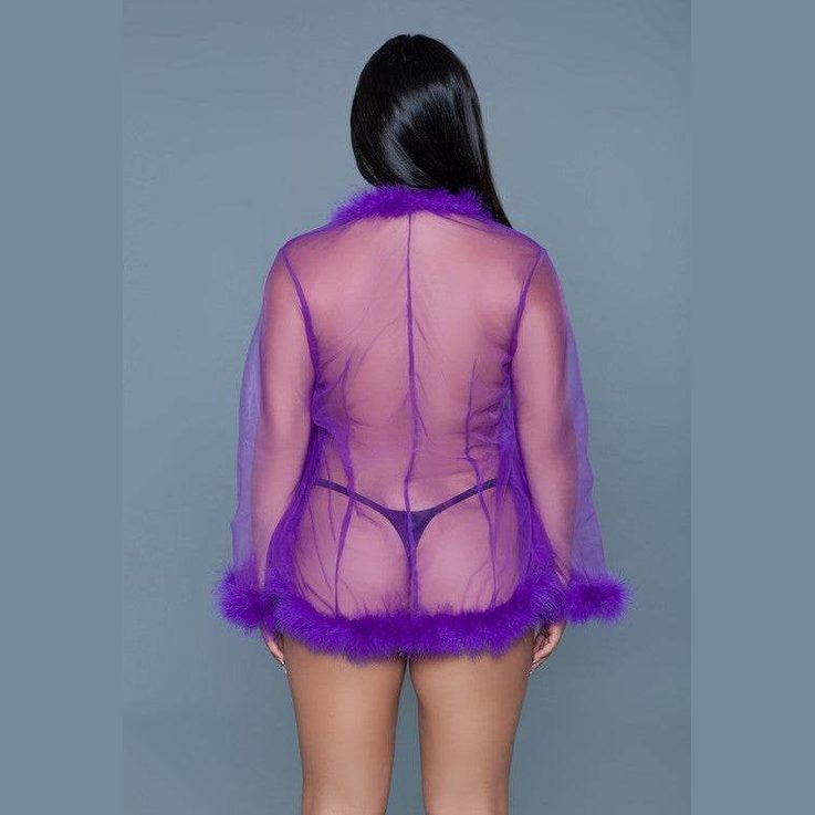 Womens Bou Short Robe Lingerie Set - VacationGrabs