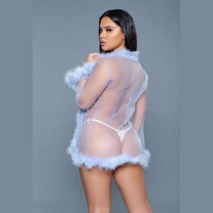 Womens Bou Short Robe Lingerie Set - VacationGrabs