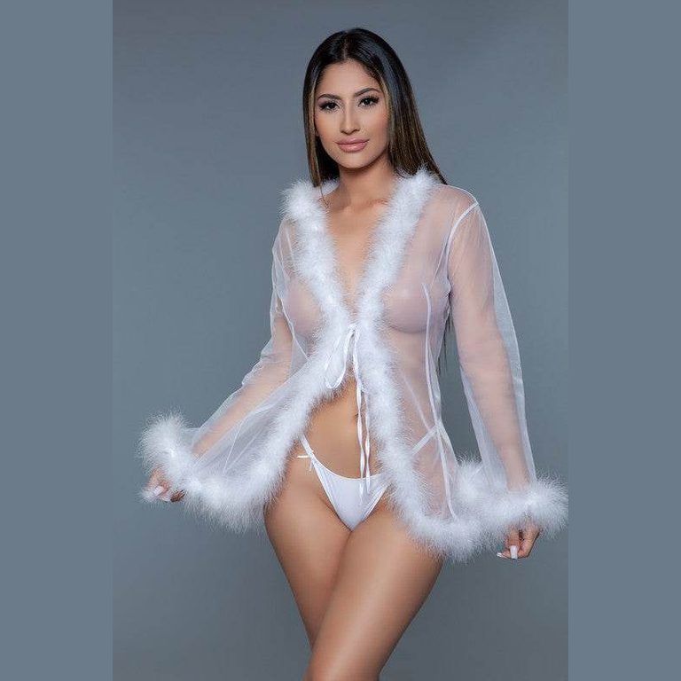 Womens Bou Short Robe Lingerie Set - VacationGrabs