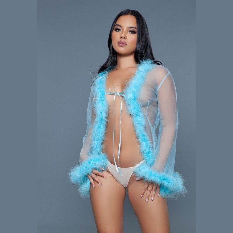 Womens Bou Short Robe Lingerie Set - VacationGrabs
