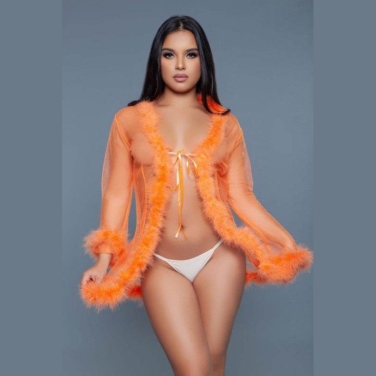 Womens Bou Short Robe Lingerie Set - VacationGrabs
