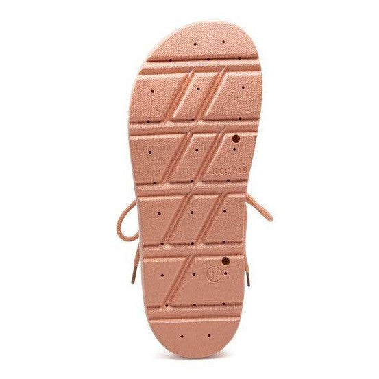 Women's Shoes Voopret Tie-Up Flat Sandals - VacationGrabs
