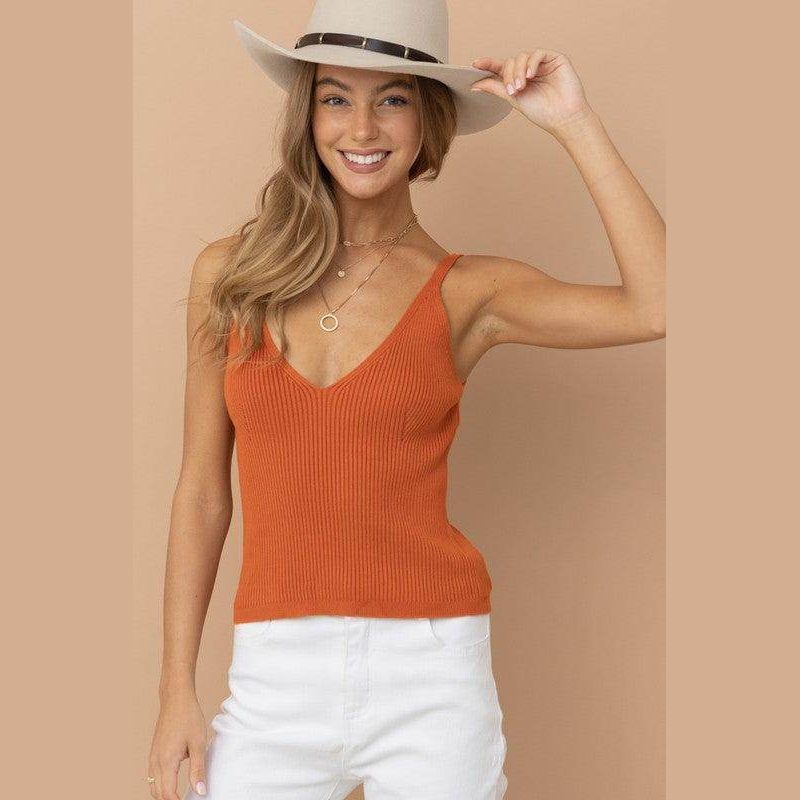 Essential Sweater Knitted Tank Cami - VacationGrabs