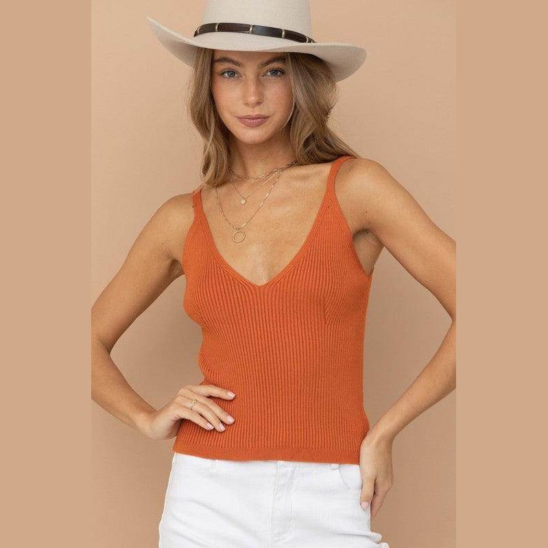 Essential Sweater Knitted Tank Cami - VacationGrabs