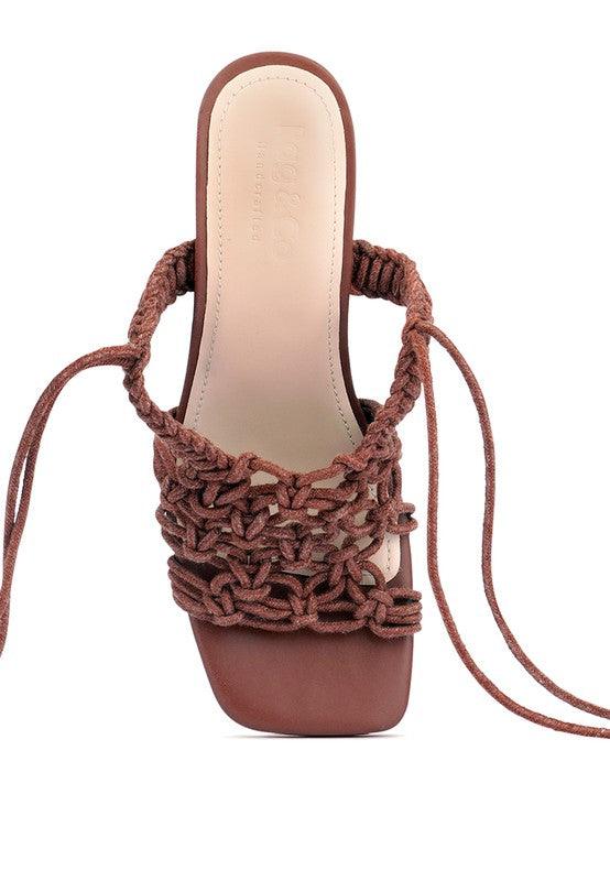 Women's Shoes - Sandals Women's Shoes Beroe Braided Handcrafted Lace Up Sandal